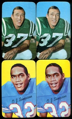 1970 Topps Super Football Near Set Of 30/46 Extras NAMATH SAYERS SIMPSON UNITAS