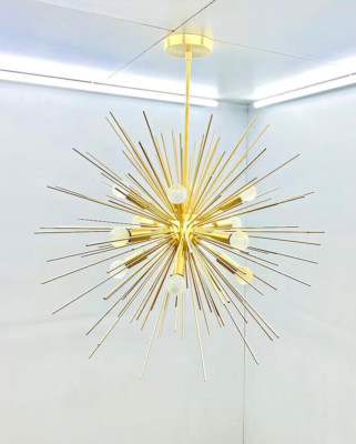 Mid Century Sea urchin Light Made From Brass Premium Decorative Chandelier