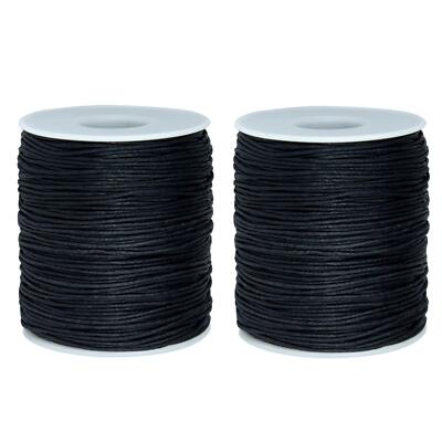 200 Yards 1mm Waxed Cotton Cord Beading Thread String for Necklace Bracelet
