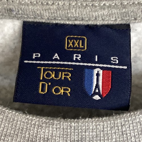 VTG Paris Tour D'or Ile De France Embroidered Rainbow Sweatshirt XXL - ALTERED - Picture 7 of 10