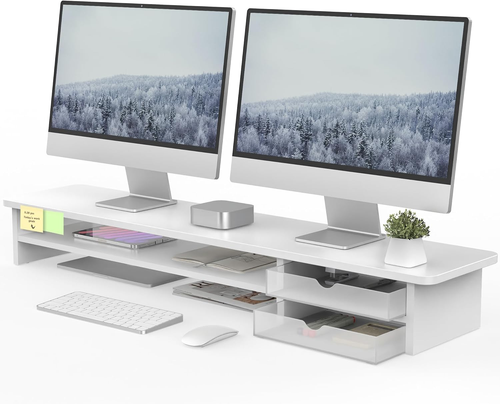 Monitor Stand, Dual Monitor Riser, 42.5Inch Large Desk Computer Monitor Stand Ri - Picture 12 of 12