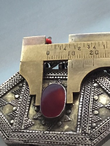 Pendant/Ciondolo/Pendentif, Antico Gioiello in argento,rame corniola e corallini - Foto 16 di 17