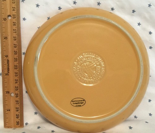 2 Longaberger BUTTERNUT Bread Plate / Dish (O34) - Picture 6 of 10