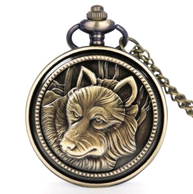 Taschenuhr Wolf Hund-Wolf