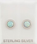 GENUINE 1.26 Cts OPAL STUD EARRING .925 STERLING SILVER - New With Tag — photo 6