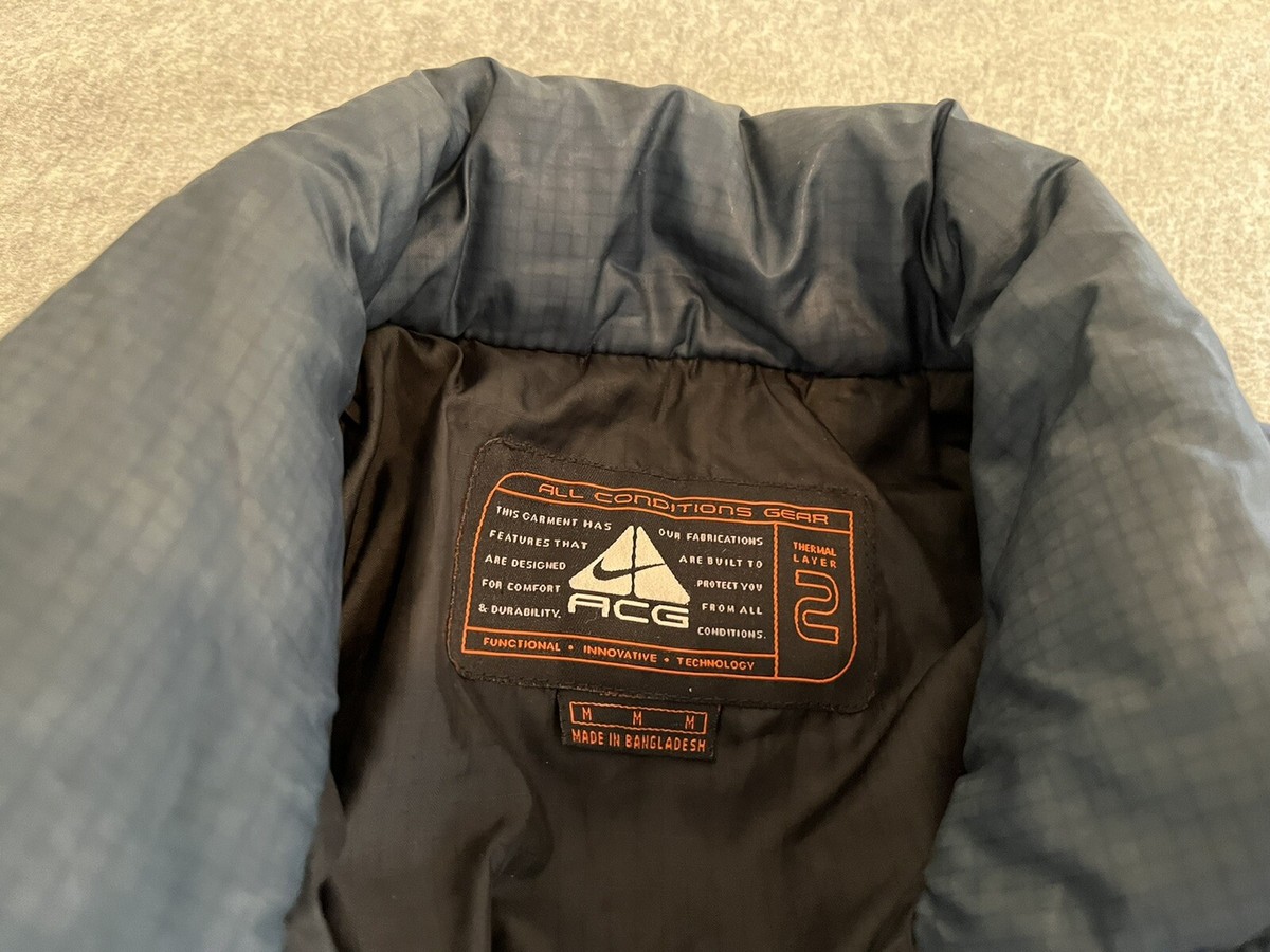 Vintage Nike ACG Quilted Puffer Primaloft Down Jacket Thermal 