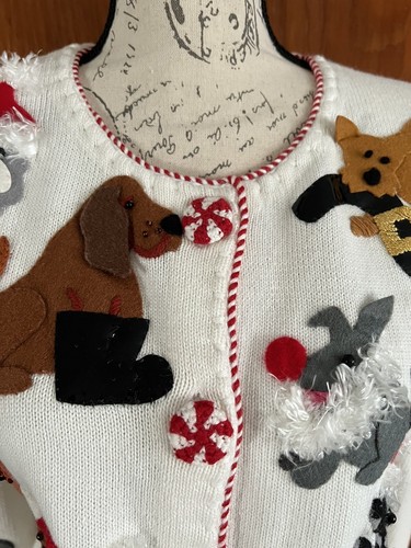 Michael Simon Who Let These Christmas Dogs Out? Sweater (S) - Picture 2 of 16