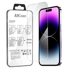 (2-1 Pack) Tempered Glass Screen Protector For iPhone 14 Pro Max 14 Plus Cover