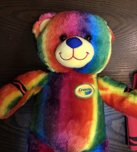 Build A Bear Workshop 2021 Crayola Teddy Cub 16" Plush 029166 Rainbow Stripe EUC - Picture 2 of 10