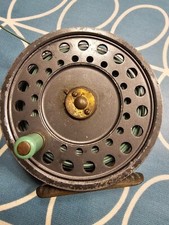 Hardy Bros The Princess "Green" Fly Reel. 3 1/4". Made in England. W/ pouch