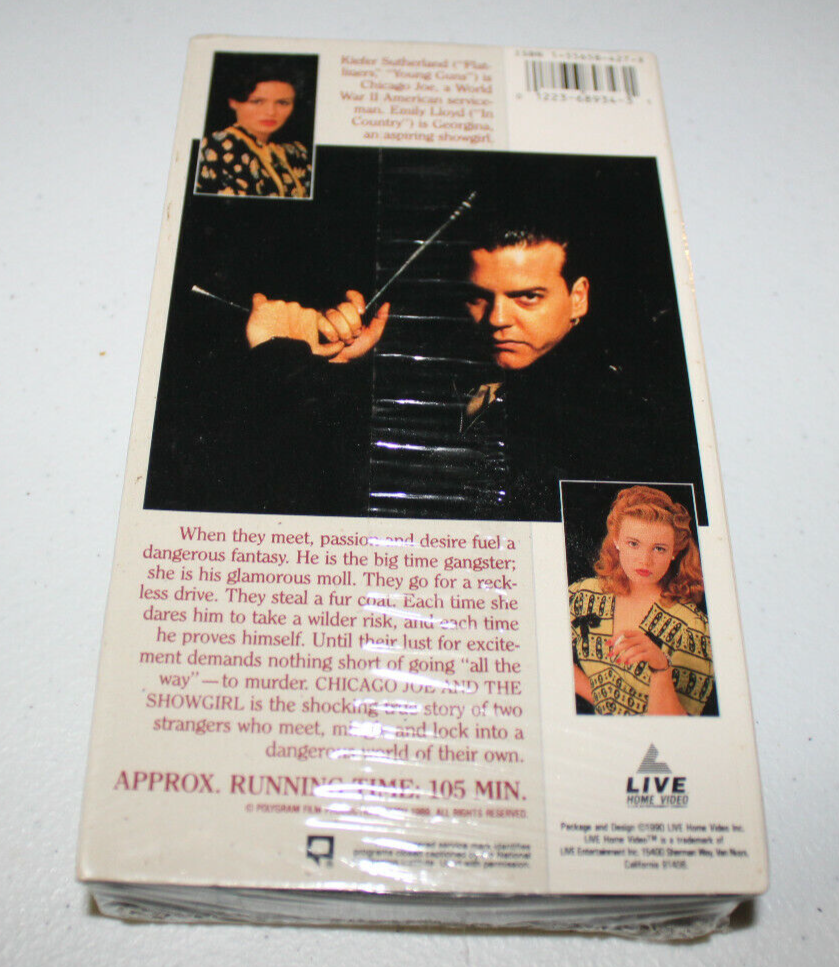 Chicago Joe And The Showgirl New Sealed VHS Emily Lloyd Kiefer chicago-joe-and-the-showgirl-new-sealed-vhs-emily-lloyd-kiefer