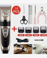 Dog Cat Pet Grooming Kit Rechargeable Cordless Electric Hair Clipper Trimmer Set