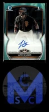 2023 Bowman Luke Shliger Chrome Prospect Autographs Aqua Lava Refractor #/199