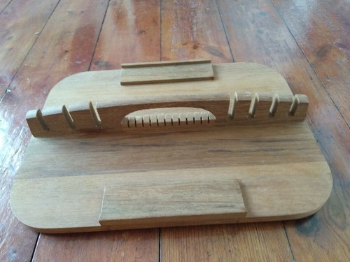 MIDCENTURY DANISH JOHN LEWIS "JONELLE DULWICH" CUTLERY WOODEN TRAY RARE. - Foto 5 di 12