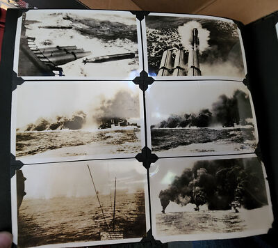 Lot of 6 Vtg 1927 B&W Photos of USS Naval Vessels at Full Speed Warship n Action