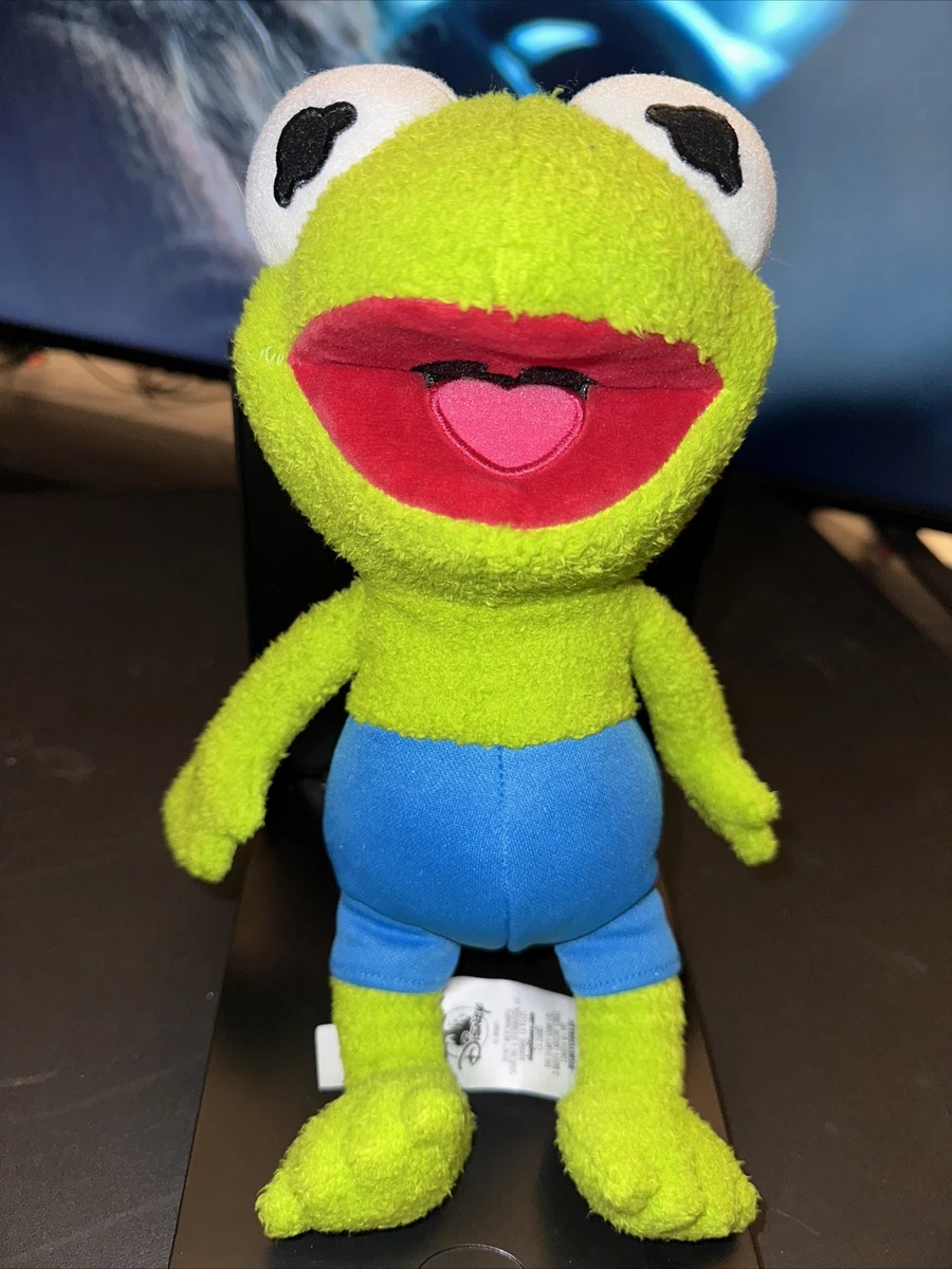 Disney Store Muppet Babies Kermit the Frog Plush 12 Stuffed Animal Blue  Shorts