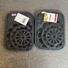 T-fal Textiles 97162 Pot Holder  2 Pack Charcoal