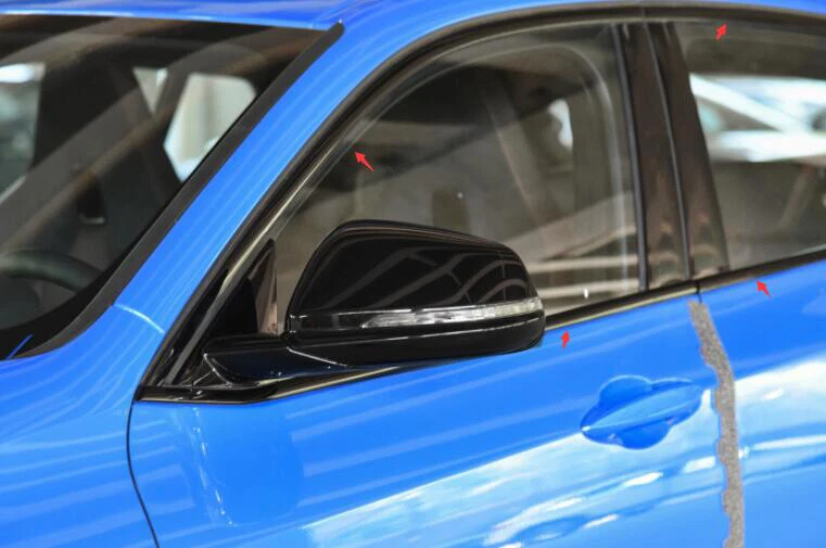 Tiras decorativas molduras de ventana de titanio negro para BMW X2 F39 2018-2021 Foto 3 de 4