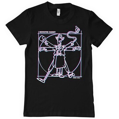 Officially Licensed Inspector Gadget - Vitruvian Man Mens T-Shirt