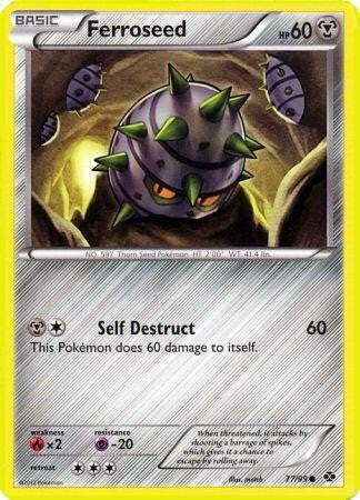Pokemon Next Destinies REVERSE HOLO Common Card - Ferroseed 77/99