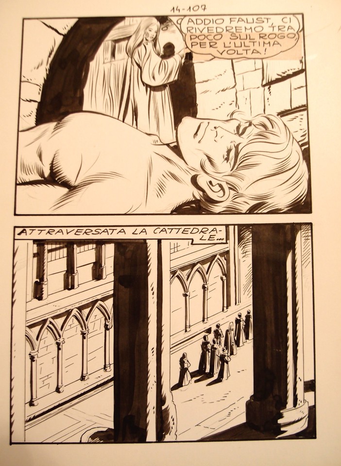 (PRL) LION SHORTCRUST LUCIFERA 14 P. 107 CHINA ORIGINAL BOARD ART DRAWING Comic Art