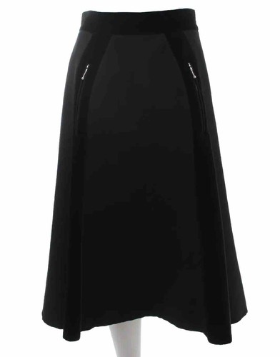 Stunning!ALEXANDER WANG Wool& Velvet-Panelled Midi Skirt.Black.sz 2,Fits Uk 8 - Picture 4 of 7