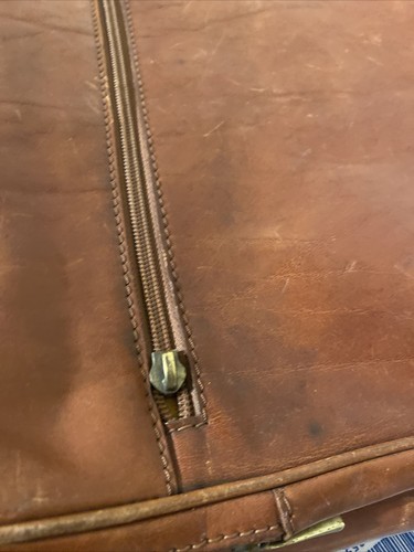 Pielle Business Laptop Messenger Attaché Bag Leather Auth Used Vintage - Picture 5 of 12