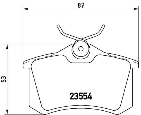 BREMBO P 85 020X Kit pastiglie freno per VW BEETLE (5C1, 5C2), BEETLE Cabriolet