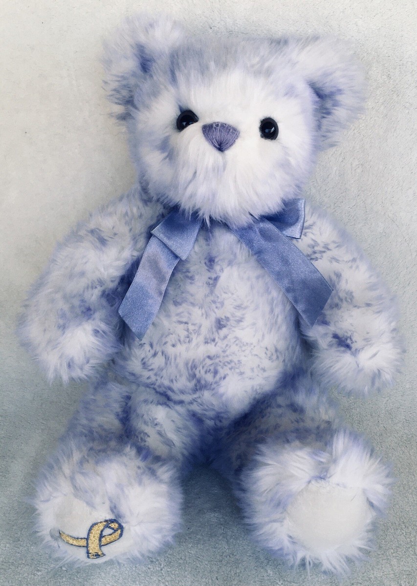 Build A Bear Nikki Purple White Teddy Childhood Cancer Awareness