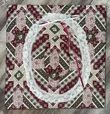 Vintage 90s Handmade Quilted Photo Album 2  Christmas