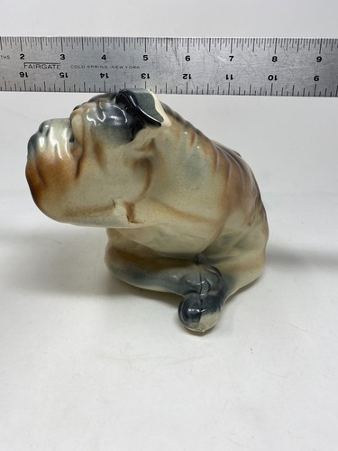 Vintage MCM Ceramic Glazed Pottery Bulldog Planter 14" Long X 8" Wide X 6.5 Tall - Picture 10 of 14
