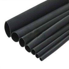 Black Heat Shrink Sheath 25.4mm - 1 Meter Bar