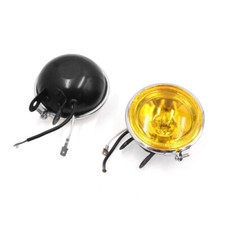 3 12v 55w Yellow Car Driving Fog Lamp Drl Work Light Round Anti-fog Glass Usa