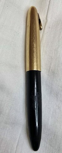 Pluma Estilográfica Sheaffer Crest Tuckaway De Colección - Negra y Dorada 14K Nuevo En Caja, Usada - Imagen 3 de 16