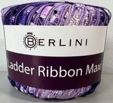 BERLINI Ladder Ribbon Maxi Yarn 110 AMETHYST Purples  LAVENDERS 50 Gr 98 yards