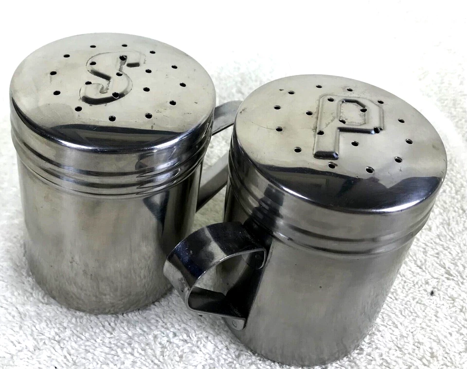 Juego de coctelera de sal y pimienta para estufa de acero inoxidable RSVP 18/8 TB-74 Foto 2 de 4