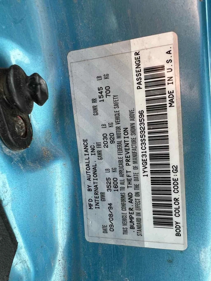 Used HVAC Blower Motor fits: 1995 Mazda MX-6  Grade A - Image 2 of 4