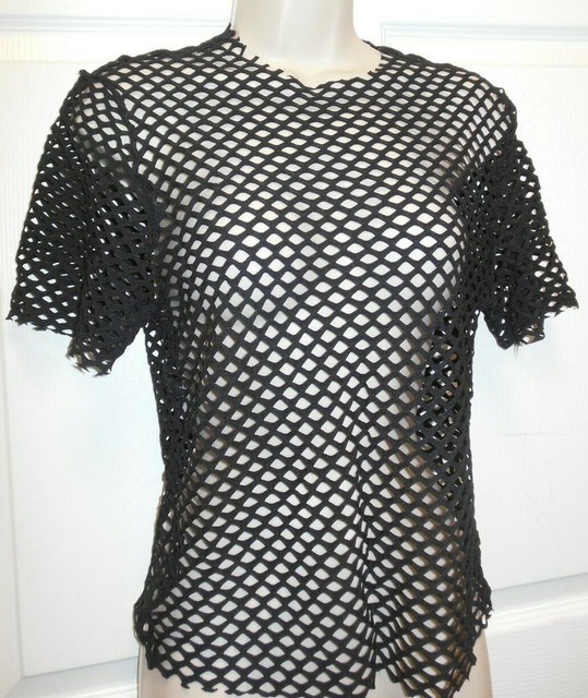 Big Hole Mesh short sleeve t shirt boys girls Black Great Overshirt