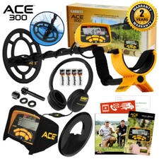 Garrett ACE 300 Metal Detector with 7" x 10" PROformance Search Coil and Extras