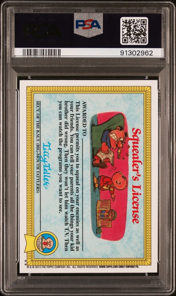 2013 Topps Garbage Pail Kids Chrome Series 1 CS1 ELECTRIC BILL 4b PSA 10 GEM MT - Image 2 of 2