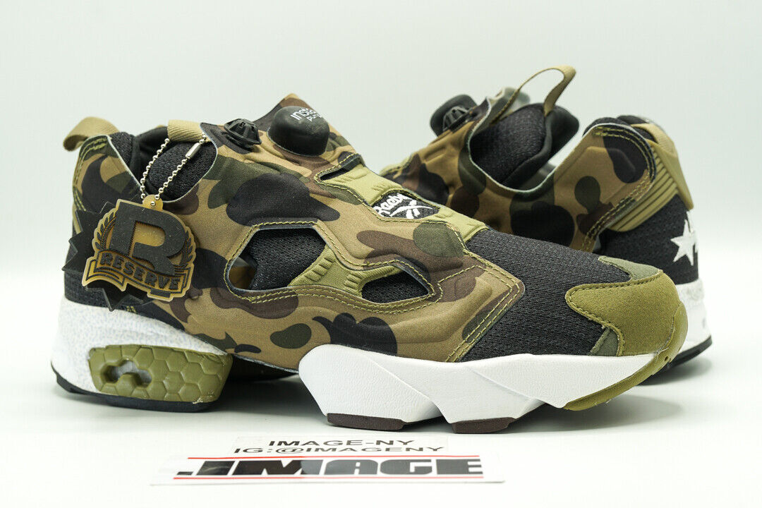 REEBOK INSTAPUMP FURY OG NEW SIZE 8 MITA BAPE CAMO GREEN V61765