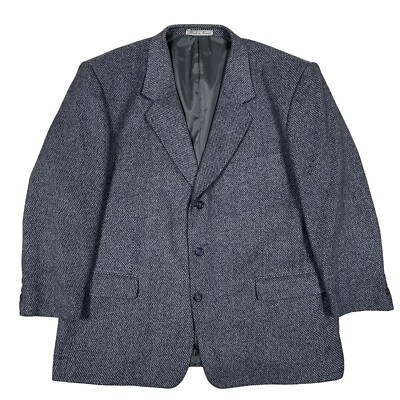 Tom Tailor Wool & Cashmere Blend Gray Houndstooth Sports Coat Blazer Jacket 48R