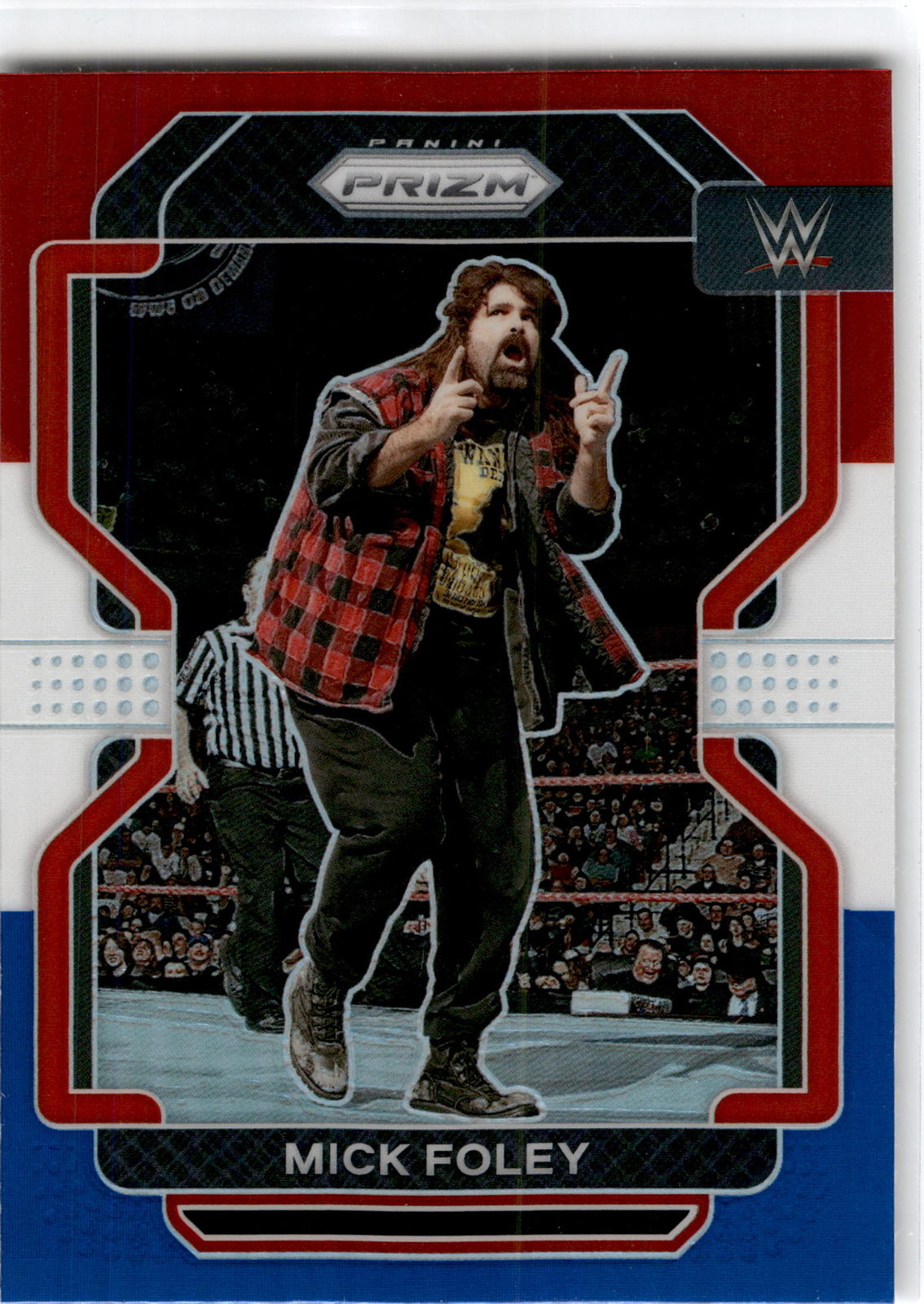 2022 Panini Prizm WWE #190 Mick Foley Red, White and Blue