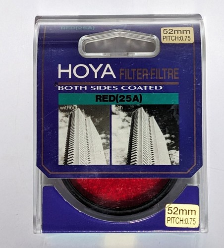 HOYA FILTER 52mm PITCH: 0.75 - RED (25A) Made in Japan, with Case; NEW