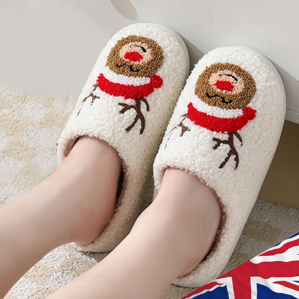 SAOLA Pantofole da interno sfocate natalizie suola spessa alce forniture per la casa (38 39)