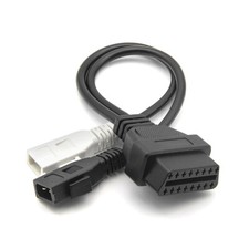 For Vw Audi Vag 2x 2 To 16 Pin Obd2 Adapter Connector Diagnostic Cable Black