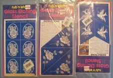 Roses & Birds Glass Etching Stencils, Permanent, ARMOUR PRODUCTS Vintage Pattern