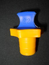 Kimble Kimax #22 Polyethylene PE Flask Length Laboratory Stopper (Blue/Yellow)