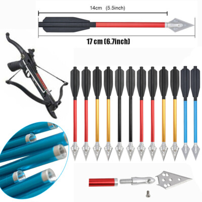 6.7'' Mini Bolts Arrows Blade Broadhead Vanes Aluminum Bow Archery Hunting