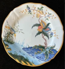 FAIENCE DE GIEN  CARAIBES Dessert Luncheon Plate 9"